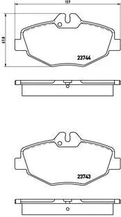 BREMBO fékbetétkészlet, tárcsafék - P 50 049 - TothCarparts