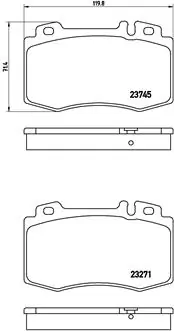 BREMBO fékbetétkészlet, tárcsafék - P 50 053 - TothCarparts