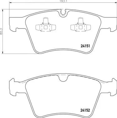 BREMBO fékbetétkészlet, tárcsafék - P 50 115 - TothCarparts