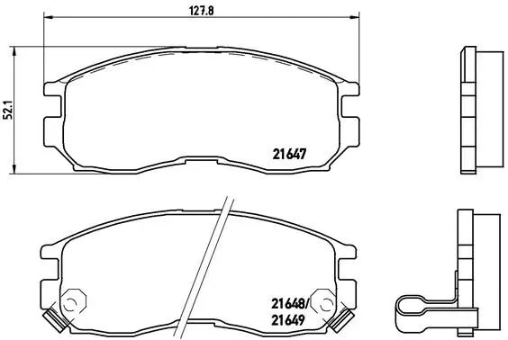 BREMBO fékbetétkészlet, tárcsafék - P 54 014 - TothCarparts