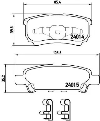 BREMBO fékbetétkészlet, tárcsafék - P 54 034 - TothCarparts