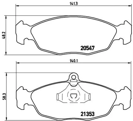 BREMBO fékbetétkészlet, tárcsafék - P 59 011 - TothCarparts