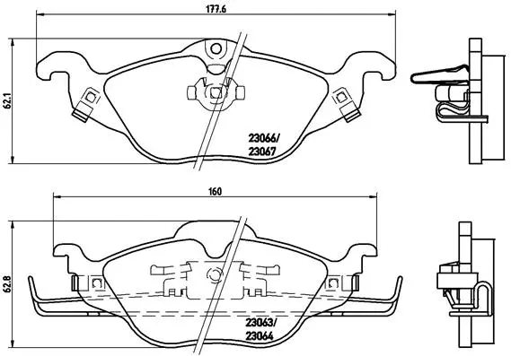 BREMBO fékbetétkészlet, tárcsafék - P 59 030 - TothCarparts