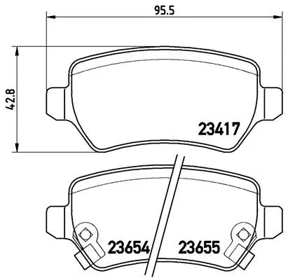 BREMBO fékbetétkészlet, tárcsafék - P 59 038X - TothCarparts