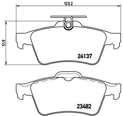 BREMBO fékbetétkészlet, tárcsafék - P 59 042 - TothCarparts