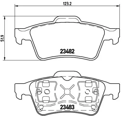 BREMBO fékbetétkészlet, tárcsafék - P 59 044 - TothCarparts