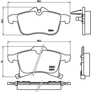 BREMBO fékbetétkészlet, tárcsafék - P 59 045X - TothCarparts
