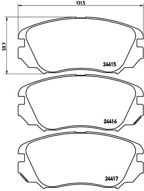 BREMBO fékbetétkészlet, tárcsafék - P 59 054X - TothCarparts