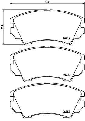 BREMBO fékbetétkészlet, tárcsafék - P 59 055 - TothCarparts