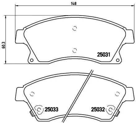 BREMBO fékbetétkészlet, tárcsafék - P 59 076 - TothCarparts