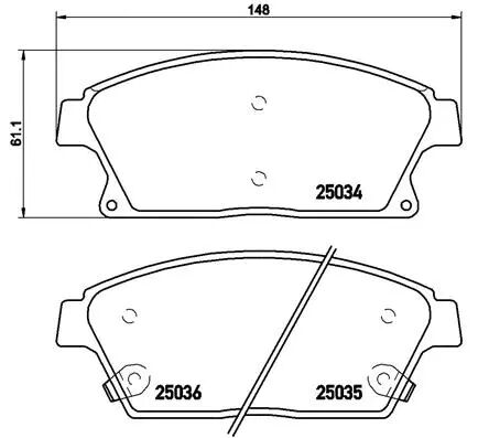 BREMBO fékbetétkészlet, tárcsafék - P 59 077 - TothCarparts