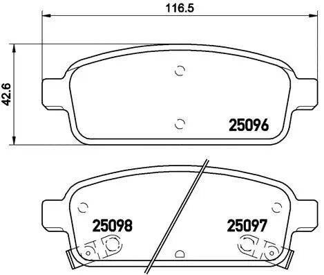 BREMBO fékbetétkészlet, tárcsafék - P 59 080X - TothCarparts