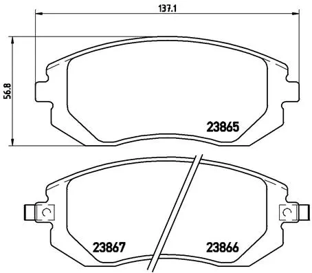 BREMBO fékbetétkészlet, tárcsafék - P 78 013X - TothCarparts