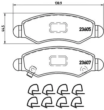 BREMBO fékbetétkészlet, tárcsafék - P 79 015 - TothCarparts