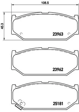 BREMBO fékbetétkészlet, tárcsafék - P 79 023 - TothCarparts
