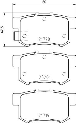 BREMBO fékbetétkészlet, tárcsafék - P 79 027 - TothCarparts