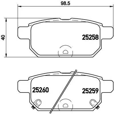 BREMBO fékbetétkészlet, tárcsafék - P 79 029 - TothCarparts
