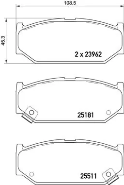 BREMBO fékbetétkészlet, tárcsafék - P 79 031 - TothCarparts