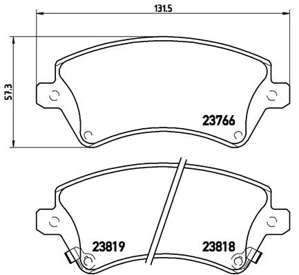 BREMBO fékbetétkészlet, tárcsafék - P 83 064 - TothCarparts