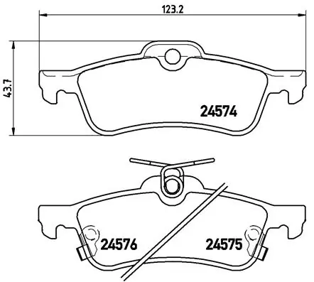 BREMBO fékbetétkészlet, tárcsafék - P 83 087 - TothCarparts