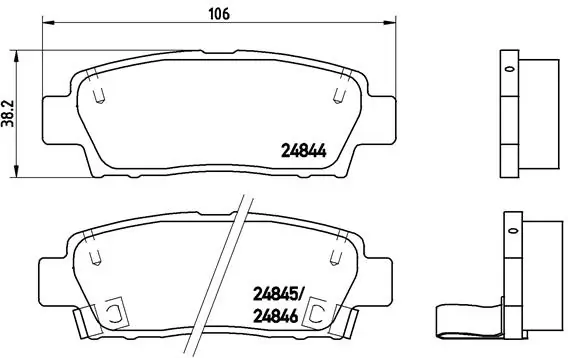 BREMBO fékbetétkészlet, tárcsafék - P 83 111 - TothCarparts
