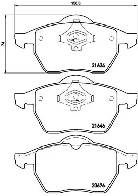 BREMBO fékbetétkészlet, tárcsafék - P 85 036 - TothCarparts