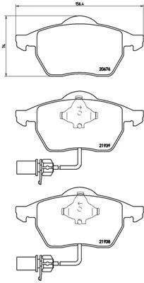 BREMBO fékbetétkészlet, tárcsafék - P 85 037 - TothCarparts