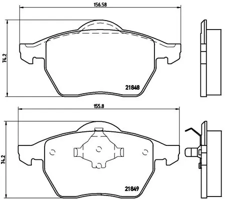 BREMBO fékbetétkészlet, tárcsafék - P 85 039 - TothCarparts