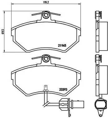 BREMBO fékbetétkészlet, tárcsafék - P 85 044 - TothCarparts