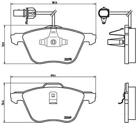 BREMBO fékbetétkészlet, tárcsafék - P 85 061 - TothCarparts