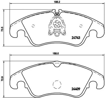 BREMBO fékbetétkészlet, tárcsafék - P 85 098X - TothCarparts