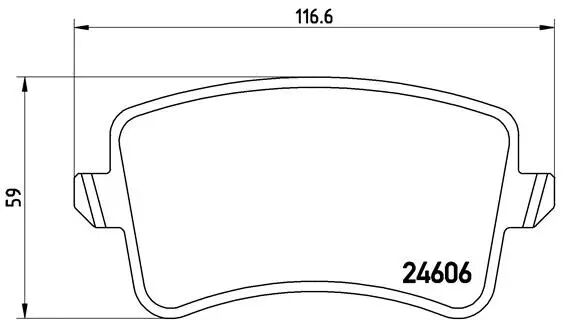 BREMBO fékbetétkészlet, tárcsafék - P 85 100 - TothCarparts