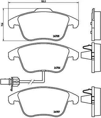 BREMBO fékbetétkészlet, tárcsafék - P 85 113 - TothCarparts