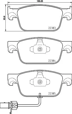 BREMBO fékbetétkészlet, tárcsafék - P 85 153 - TothCarparts