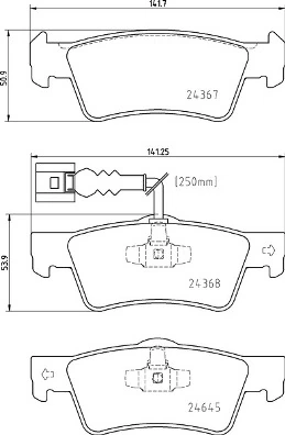 BREMBO fékbetétkészlet, tárcsafék - P 85 163 - TothCarparts