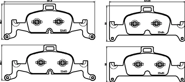 BREMBO fékbetétkészlet, tárcsafék - P 85 164X - TothCarparts