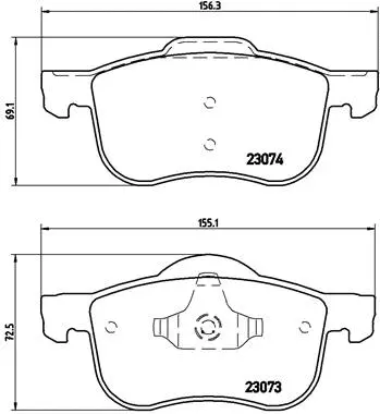 BREMBO fékbetétkészlet, tárcsafék - P 86 016 - TothCarparts