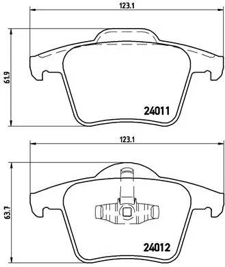 BREMBO fékbetétkészlet, tárcsafék - P 86 019 - TothCarparts