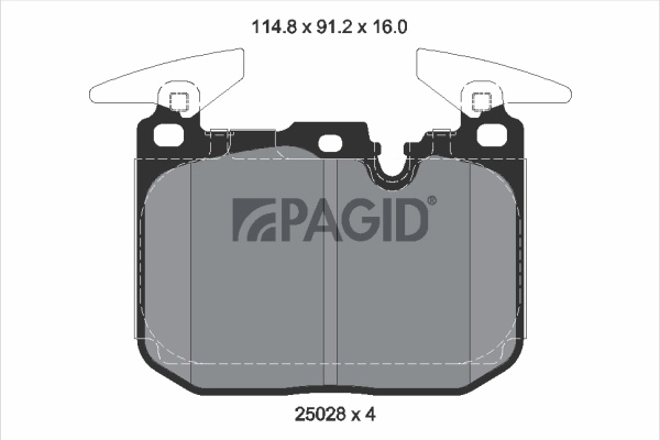 PAGID fékbetétkészlet, tárcsafék - T2689N - TothCarparts