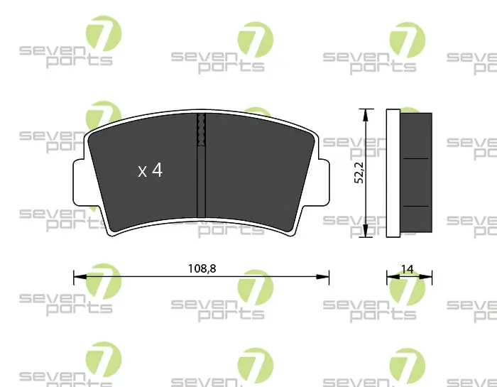 7 SEVEN PARTS fékbetétkészlet, tárcsafék - SVP10940 - TothCarparts
