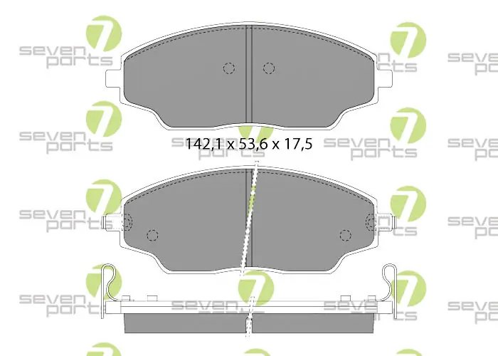 7 SEVEN PARTS fékbetétkészlet, tárcsafék - SVP28590 - TothCarparts