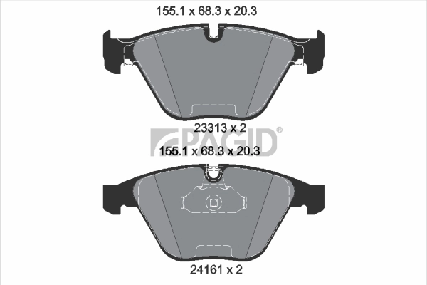 PAGID fékbetétkészlet, tárcsafék - T2029N - TothCarparts