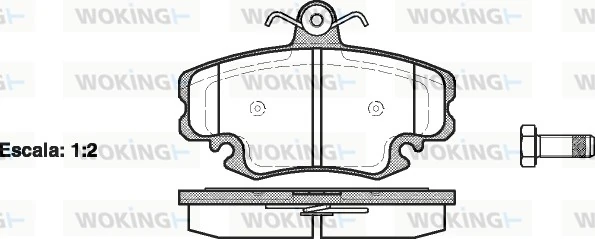 WOKING fékbetétkészlet, tárcsafék - P0413.20 - TothCarparts