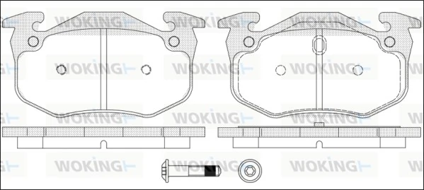 WOKING fékbetétkészlet, tárcsafék - P0443.70 - TothCarparts