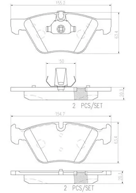 BREMBO fékbetétkészlet, tárcsafék - P06057N - TothCarparts