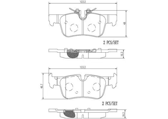 BREMBO fékbetétkészlet, tárcsafék - P06094N - TothCarparts