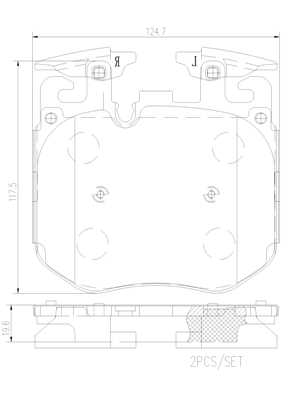 BREMBO fékbetétkészlet, tárcsafék - P06106N - TothCarparts