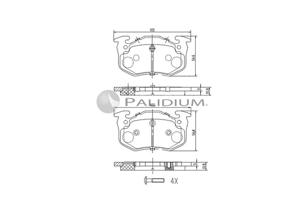 ASHUKI by Palidium fékbetétkészlet, tárcsafék - P1-1036 - TothCarparts
