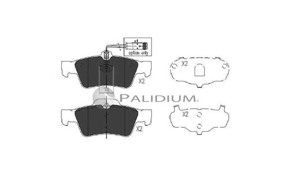 ASHUKI by Palidium fékbetétkészlet, tárcsafék - P1-1059 - TothCarparts