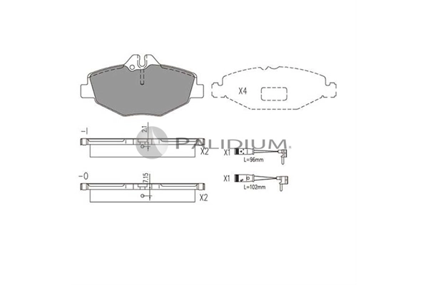 ASHUKI by Palidium fékbetétkészlet, tárcsafék - P1-1067 - TothCarparts
